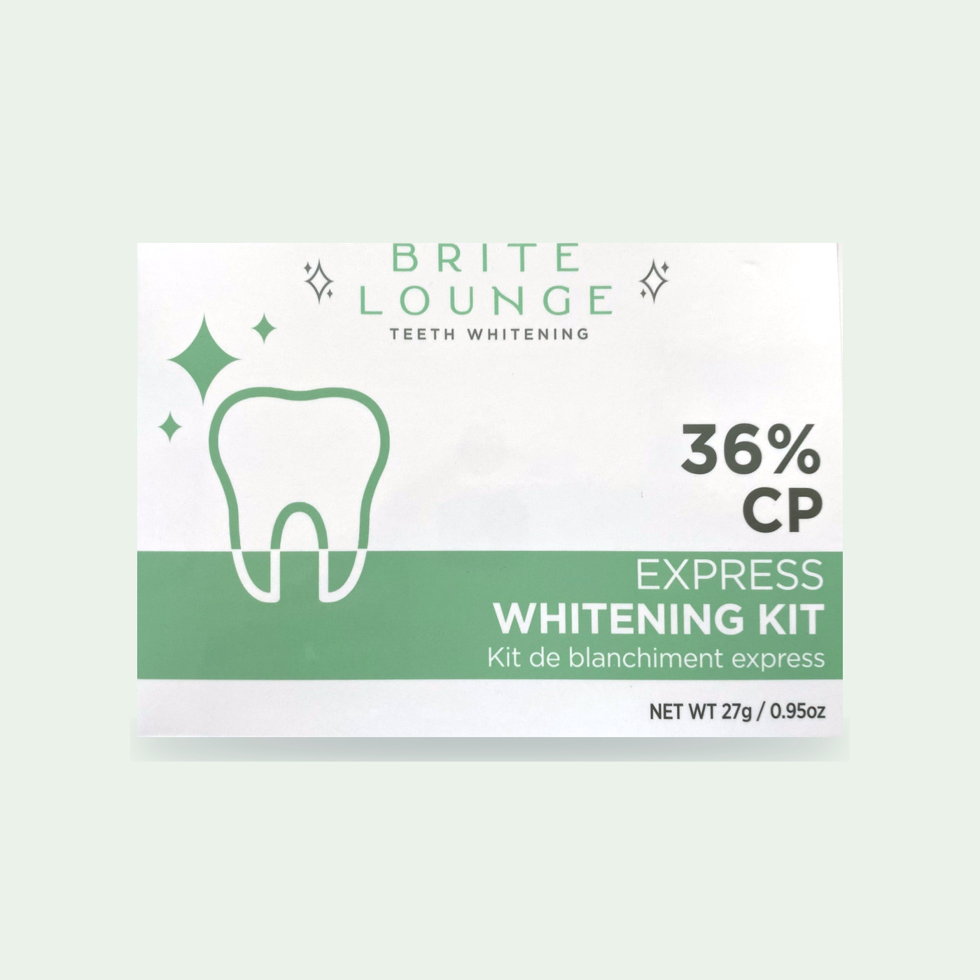 The Express Whitening Kit carton, 36% carbamide peroxide